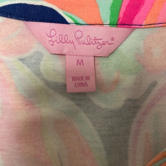 Lilly Pulitzer Vibrant Pink and Blue Floral Romper - Picture 3 of 3